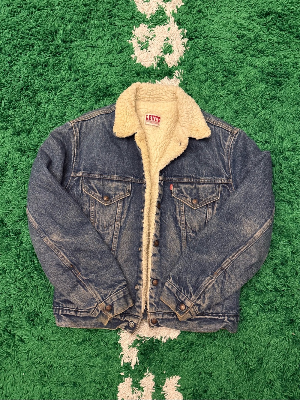 Vintage Levi’s Sherpa Denim Jacket 1980’s Size Large